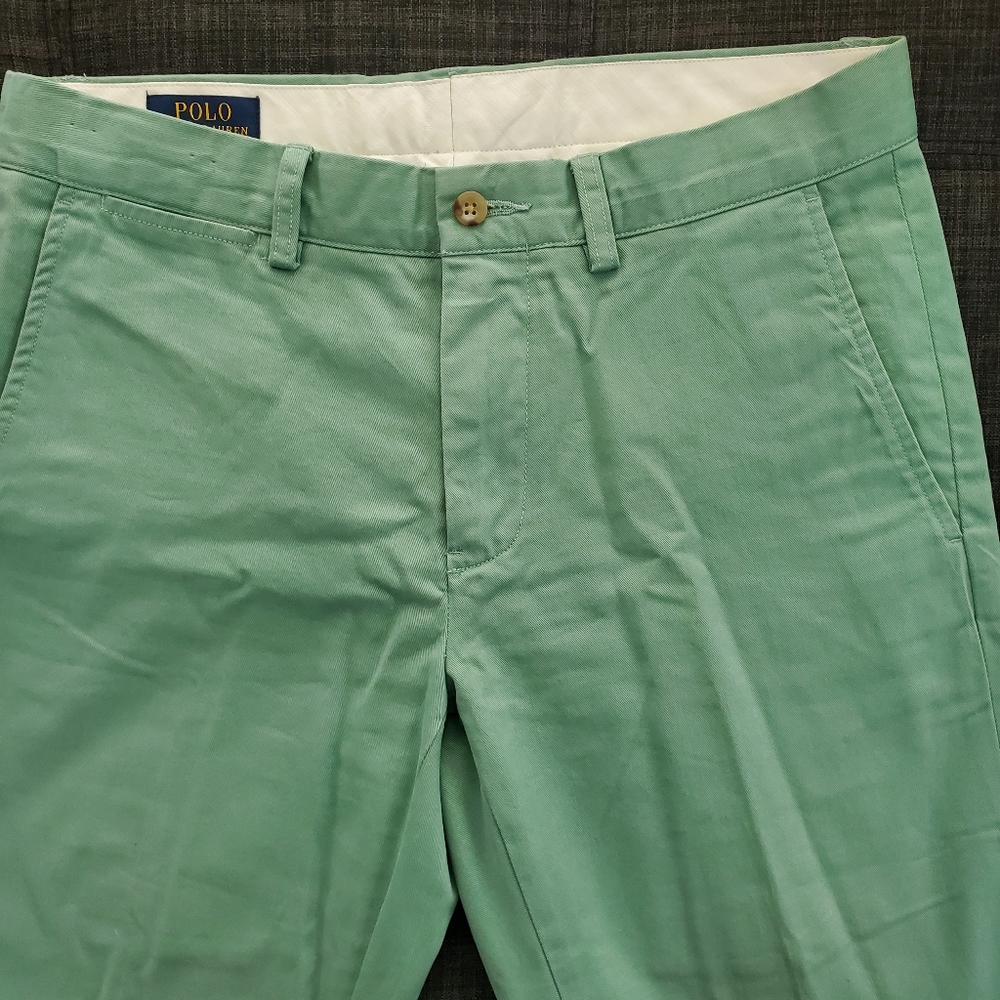 Mens polo Ralph Lauren chinos- light green